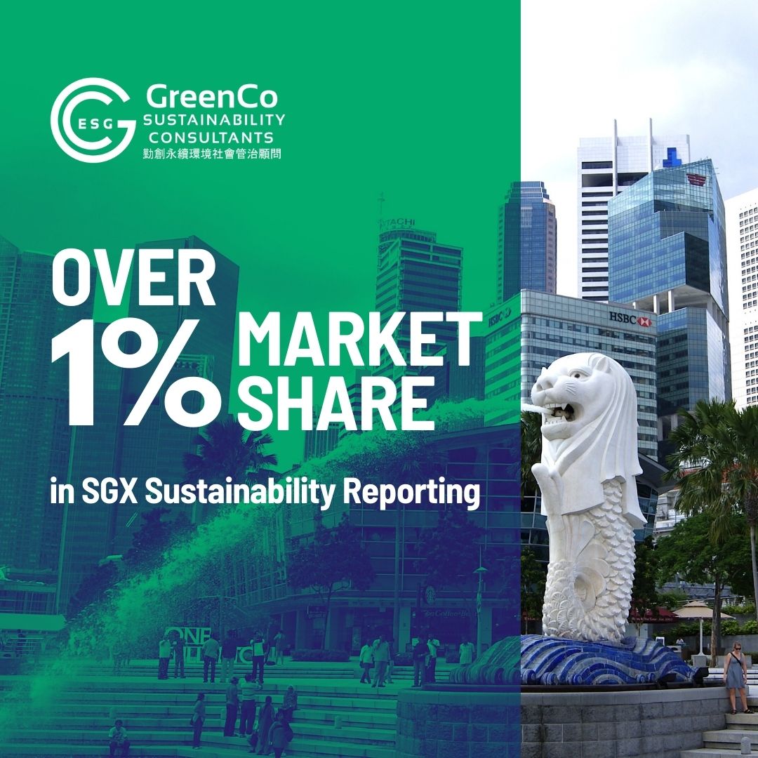 over 1% Market Share in SGX Sustainability Reporting